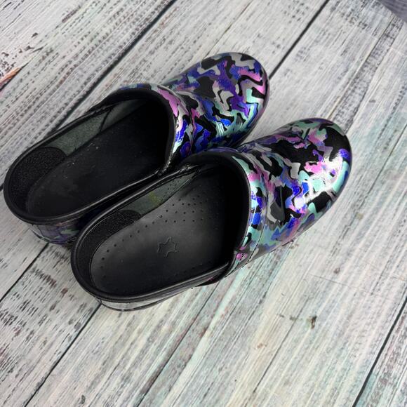 Dansko Professional Patent Leather Clogs Mermaid Slip-On Nursing Shoes 7 - Picture 2 of 5